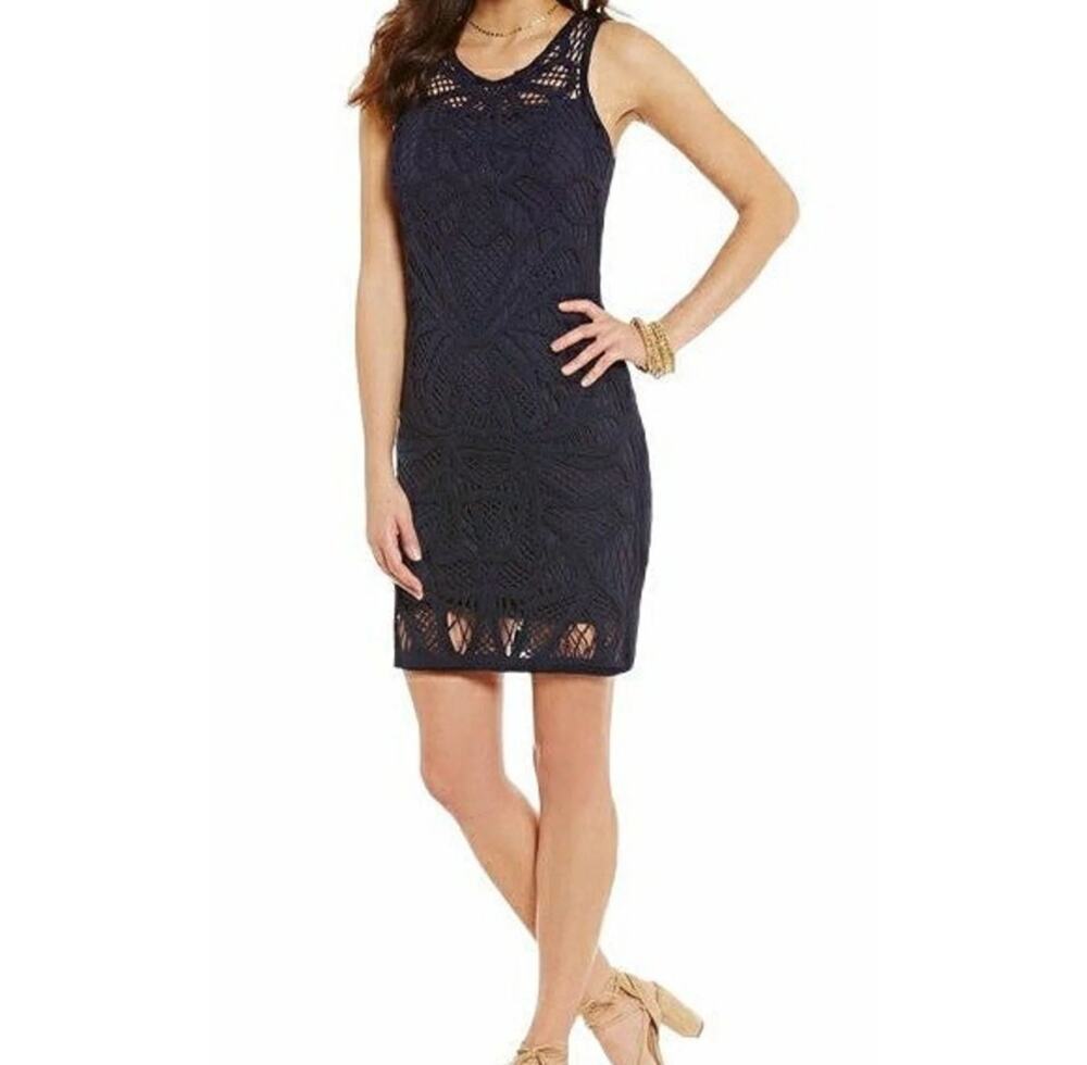 Gianni Bini Sydney Dress Navy Blue NEW